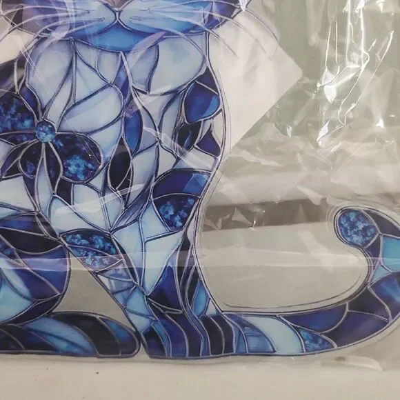 Blue Mosiac Cat Suncatcher - Picture 3 of 8